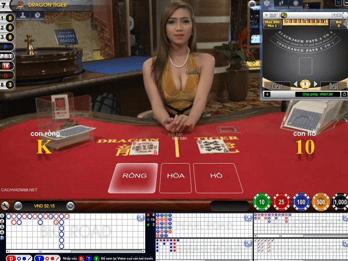 Trò chơi long hổ tại sòng casino trực tuyến