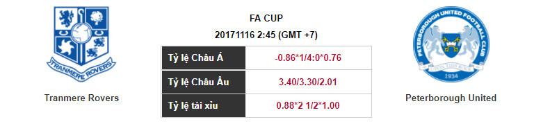 Soi kèo Tranmere Rovers – Peterborough United đá lúc 02h45 ngày 16/11