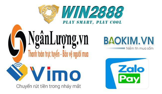 Nạp tiền Win2888 và rút tiền Win2888 qua ví điện tử Việt Nam