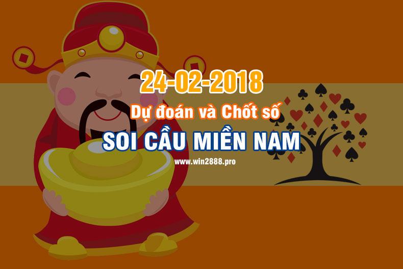 Win2888 chốt số soi cầu XSMN 24-2-2018