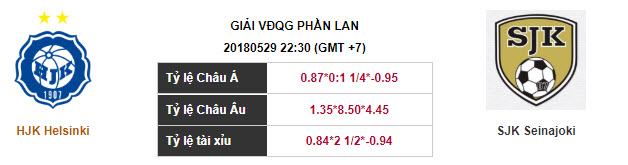 Soi kèo HJK Helsinki – SJK Seinajoki, 22h30 ngày 29-05-2018