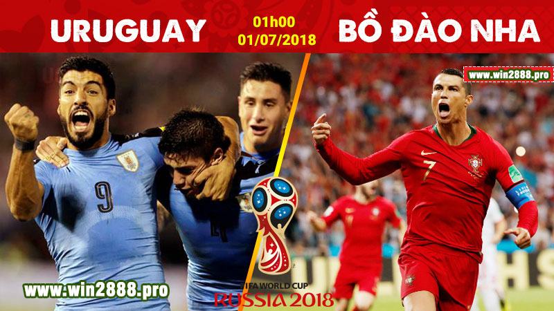 Soi kèo Urugoay vs Bồ Đào Nha - Vòng 1-16 World Cup 2018 01h00 ngày 1/7 