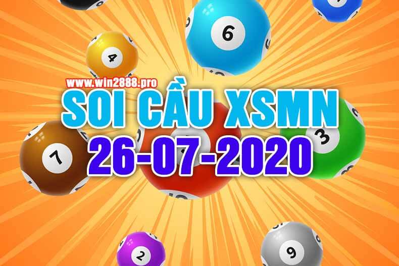 Win2888 soi cầu chốt số XSMN 26-7-2020