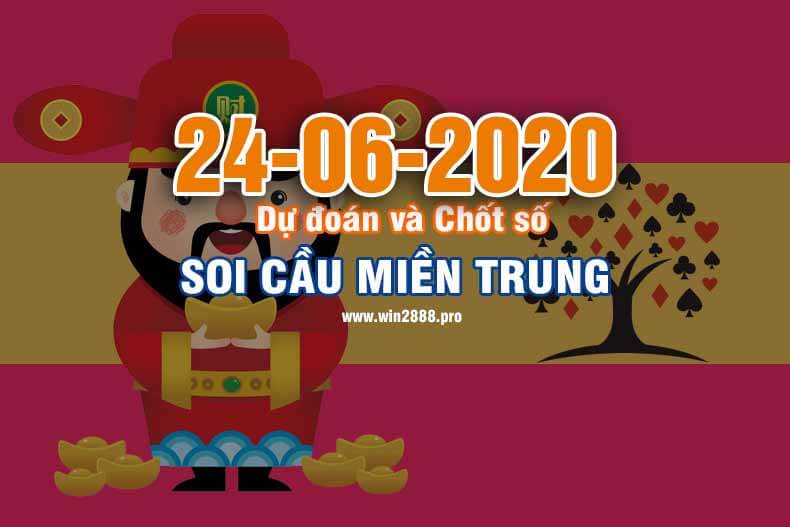 Win2888 chốt số soi cầu XSMT 24-6-2020